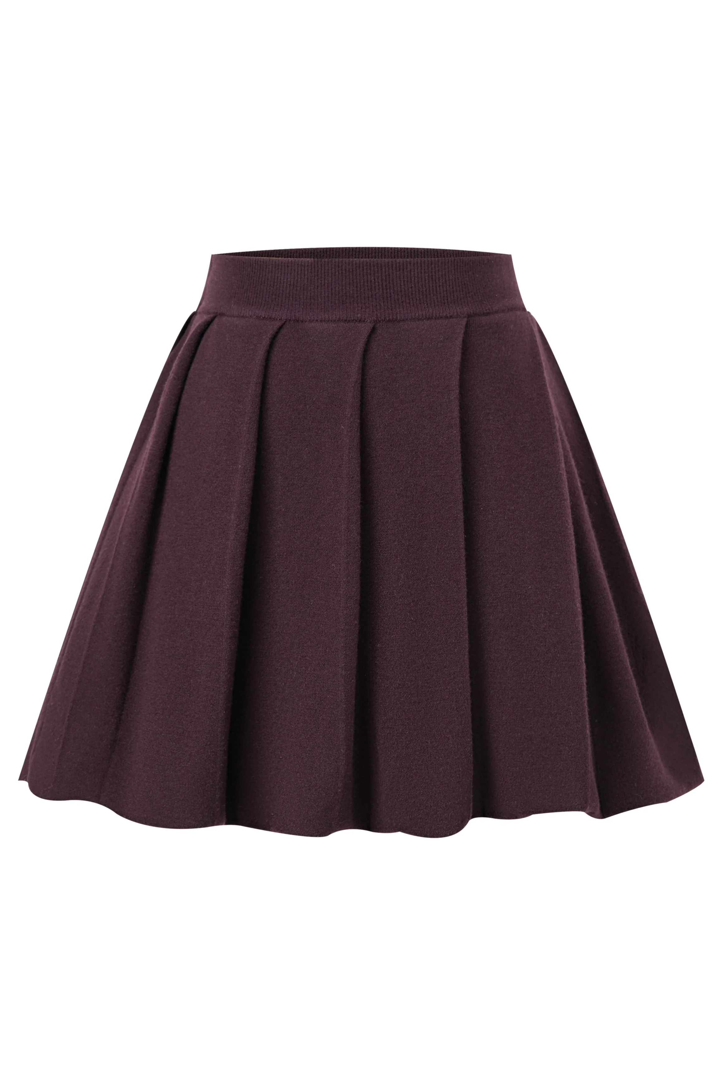 Bubble hem wool mini skirt