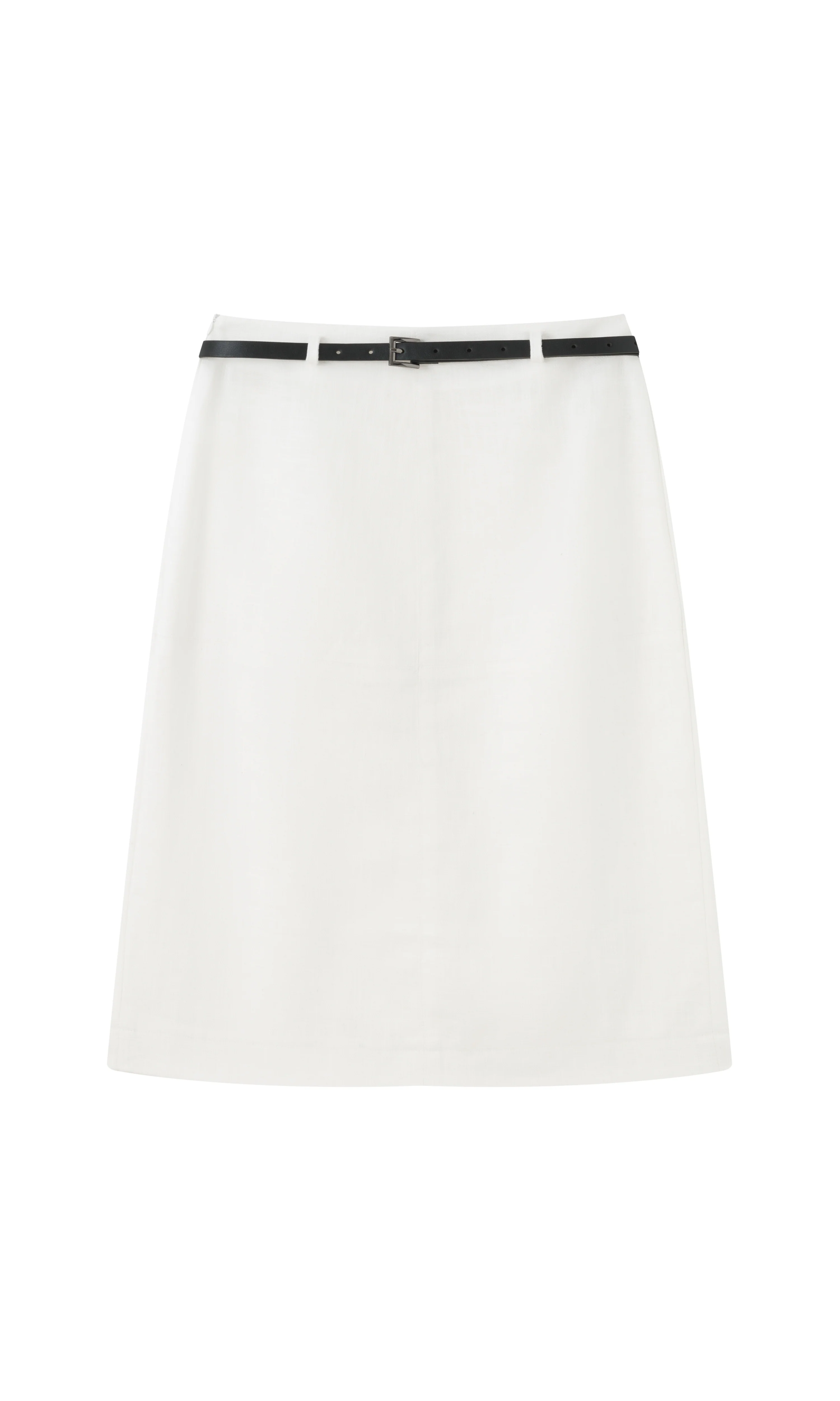 Tailored cotton linen skirt